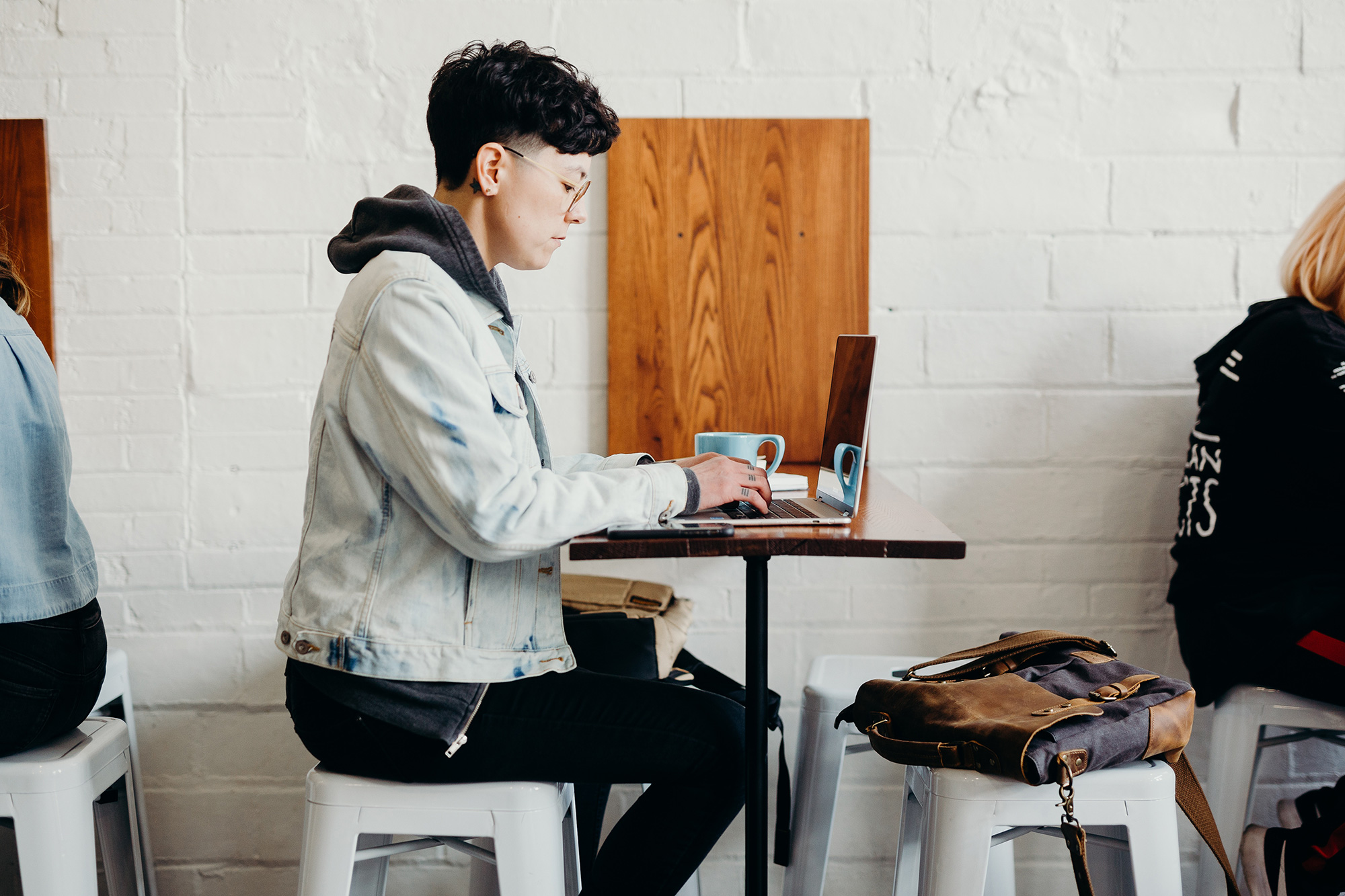 working in a coffee shop working in a coffee shop