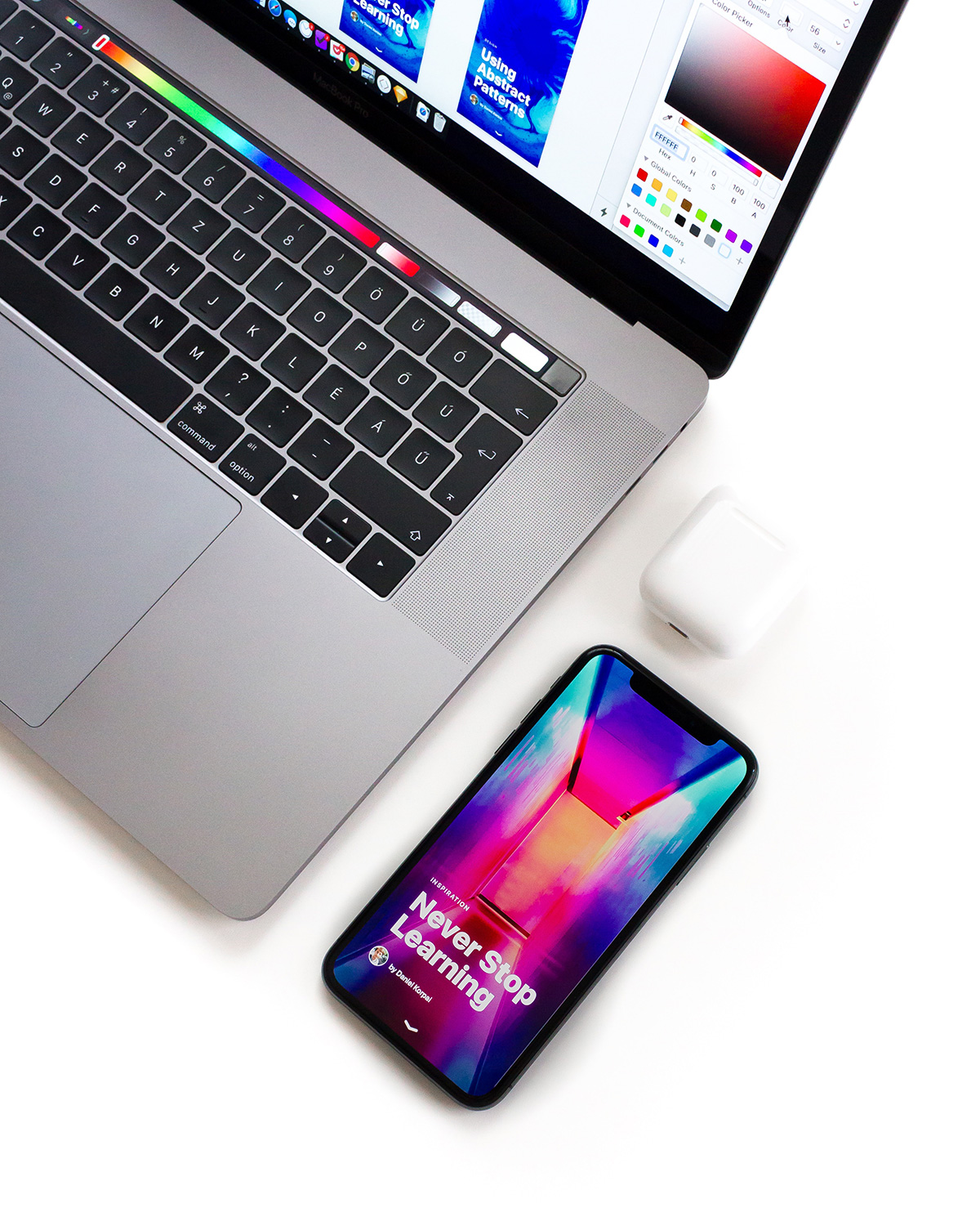 iPhone and laptop iPhone and laptop